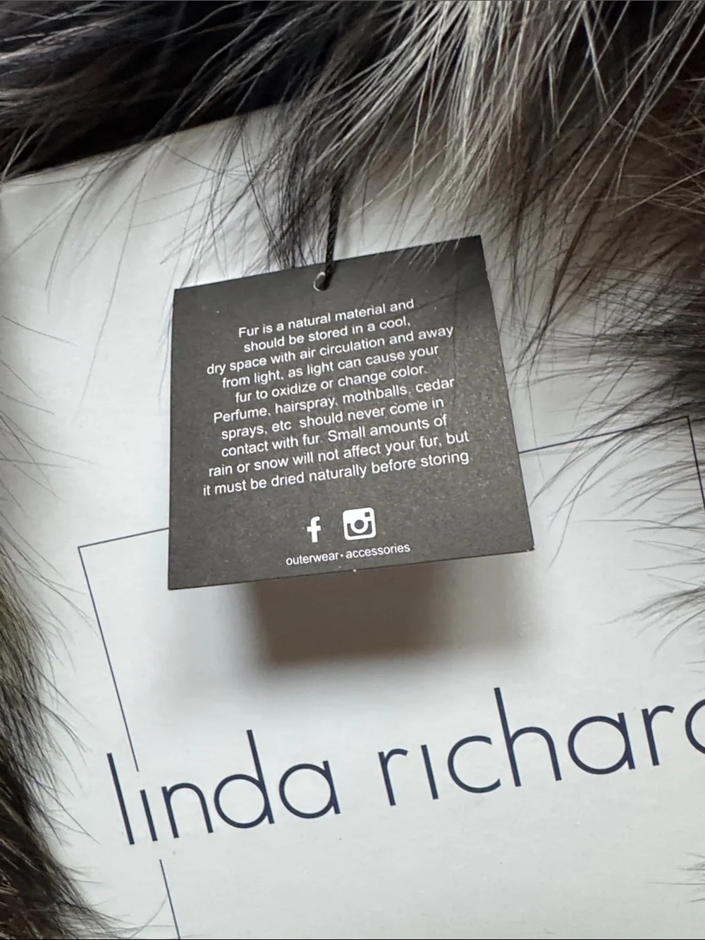 Linda Richards Multicolor Fox Fur Collar - Earth Tone Blend- NWT & Box